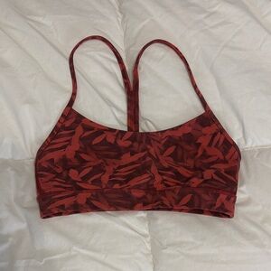 Lululemon Athletica Red Leaf Pattern Sports Bra
